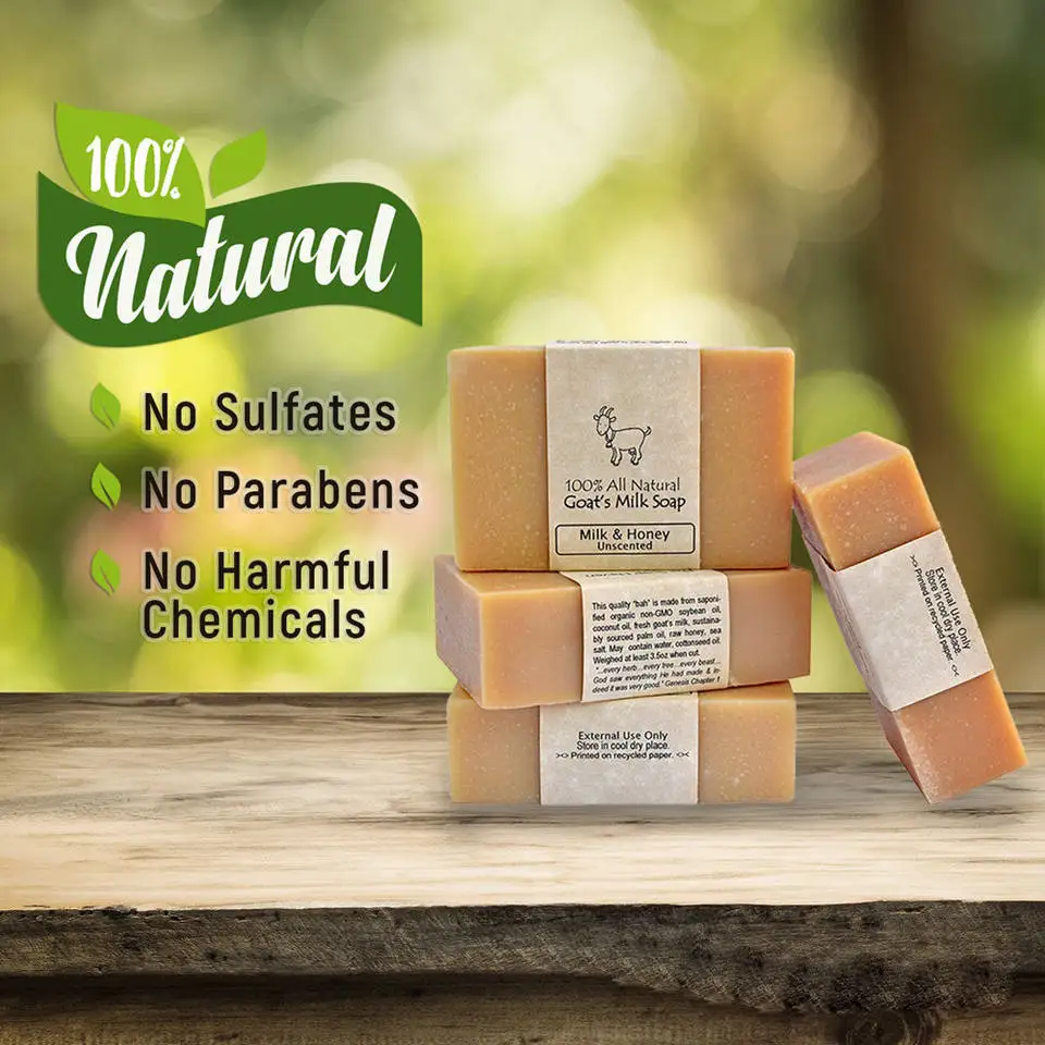 Private Label Natural Handmade Organic Honey Goat Milk Soap