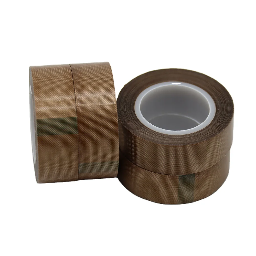 Wholesale Packing Machine Used Heat Resistant Fiberglass Fabric Reinforced PTFE Coated Adhesive Tape