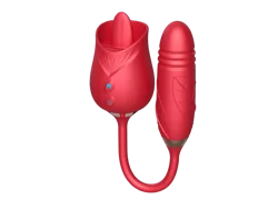 Waterproof Silicone Clit  licking  Nipple Stimulator Clit Sucker Rose  Vibrator for women sexual toy