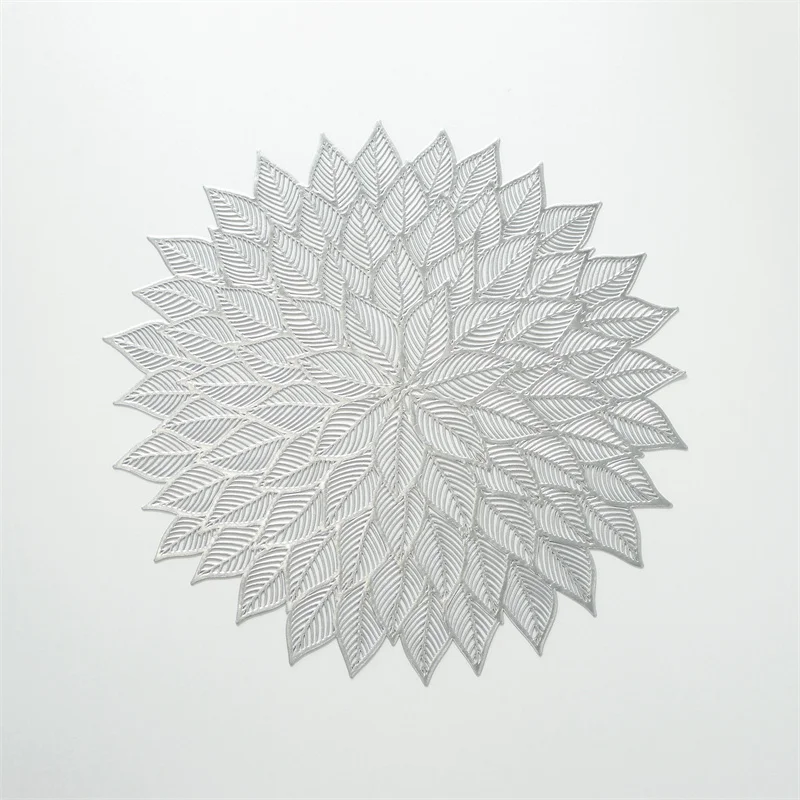 New Arrivals High Quality Heat Resistant Decorative Rose Gold Vinyl Placemat