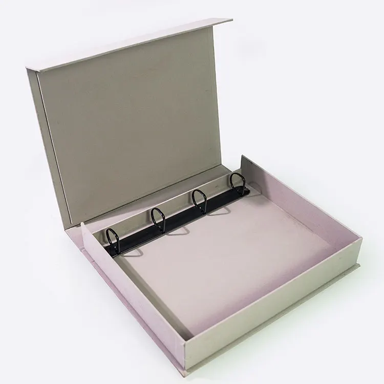 Factory Photo Book Custom Binder Fabric Clamshell Binder Boxes Directly Paper Turned Edge 3 Ring Binder