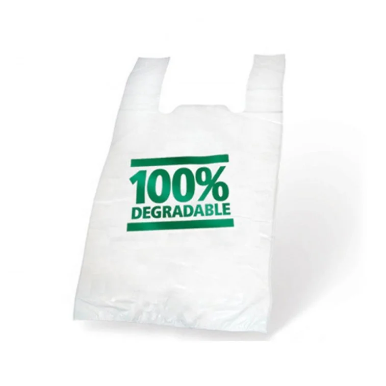 Fully degradable biodegradable environmental protection corn starch plastic grocery vest bag