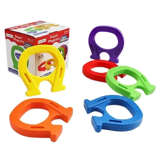 Horseshoe shaped magnetic bars U-shaped magnetic stripe magnets that can be used as teaching aid