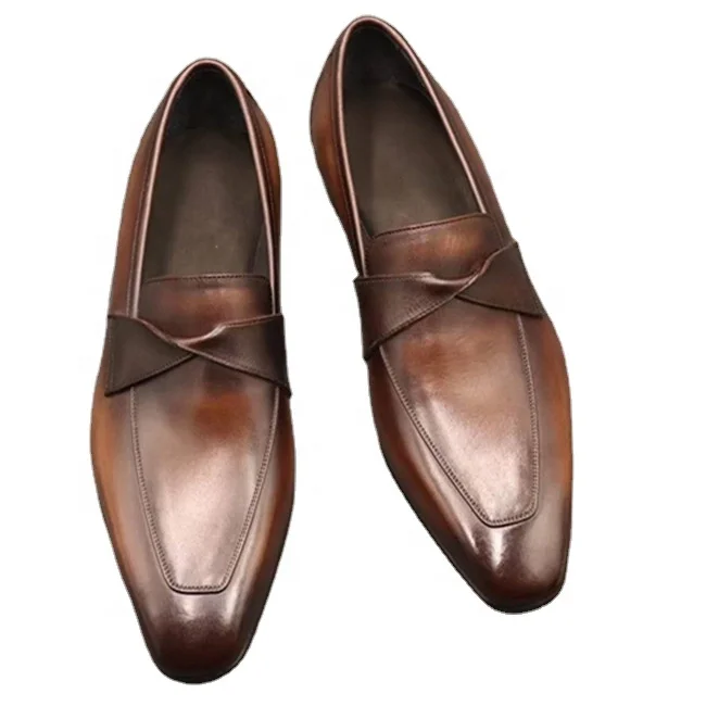 MTM Men goodyear shoes, handmade brown color men shoes