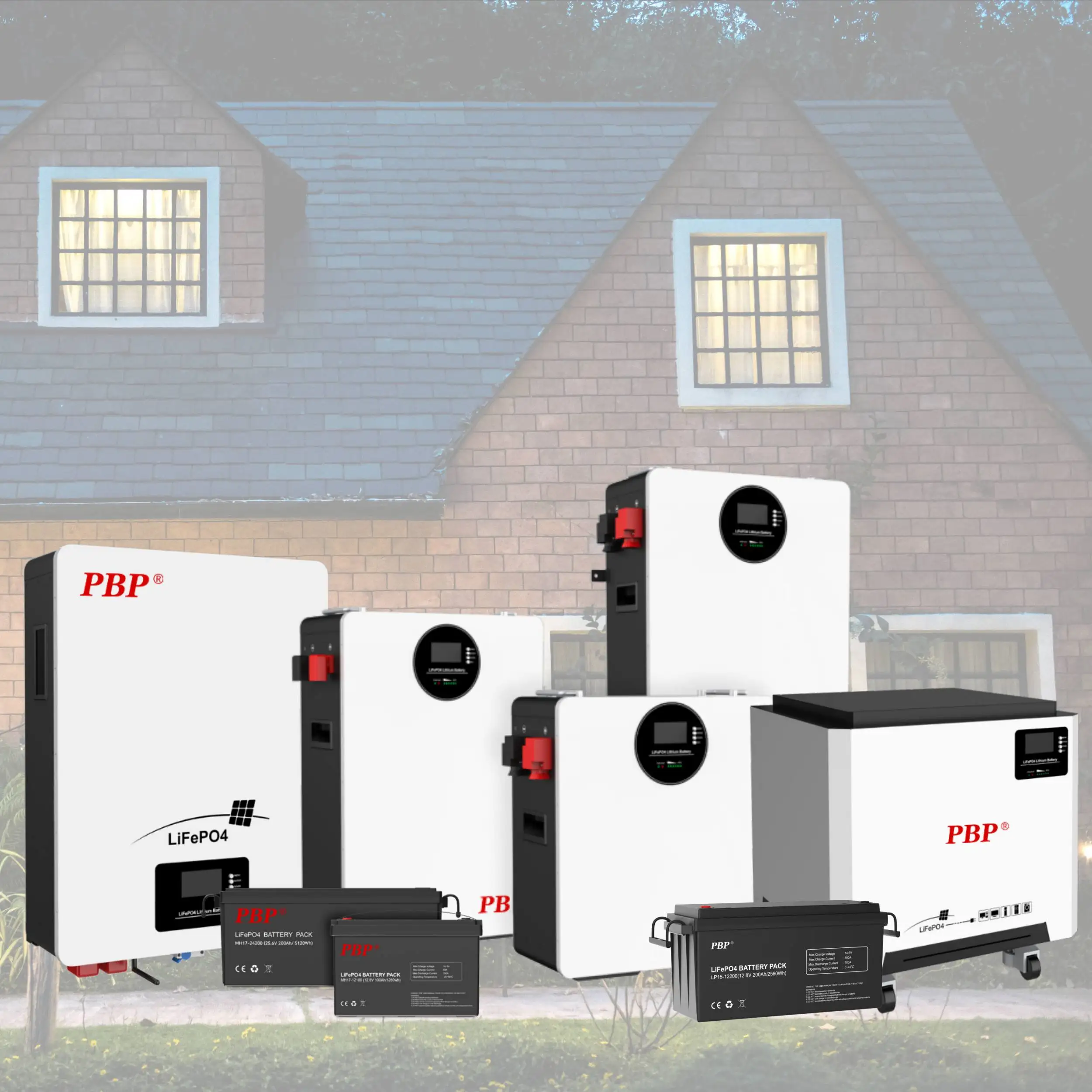 PBP 25 6 В глубокий цикл 600WH 640WH 1280WH 2560WH литий-железо-фосфатная аккумуляторная батарея 200ah солнечная для продажи