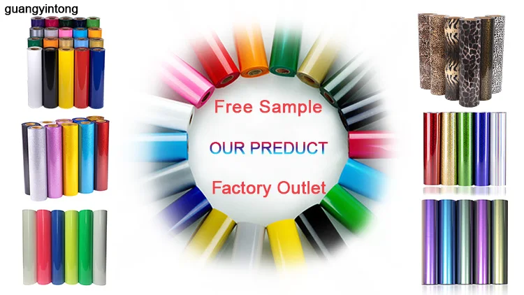 Guangyintong Iron On film Glitter Iron On Vinyl Cheap Heat Transfer Vinyl Htv On Polyester Using Htv