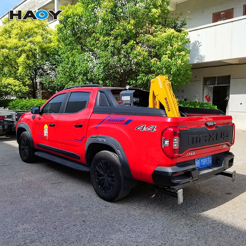 HAOY 0.8 Ton Remote Control Others With Trailer For Construction Lifting Tow Telescopic Boom Auto Self LoaderPickup Crane