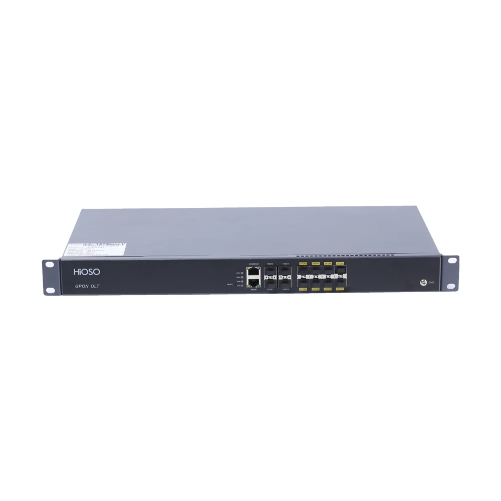 HA7304G 4PON GPON OLT ITU-T G.984/G.988 FTTH 4 ports 4 10GE/GE SFP +4 GE RJ45 uplink port, Dual power with optional
