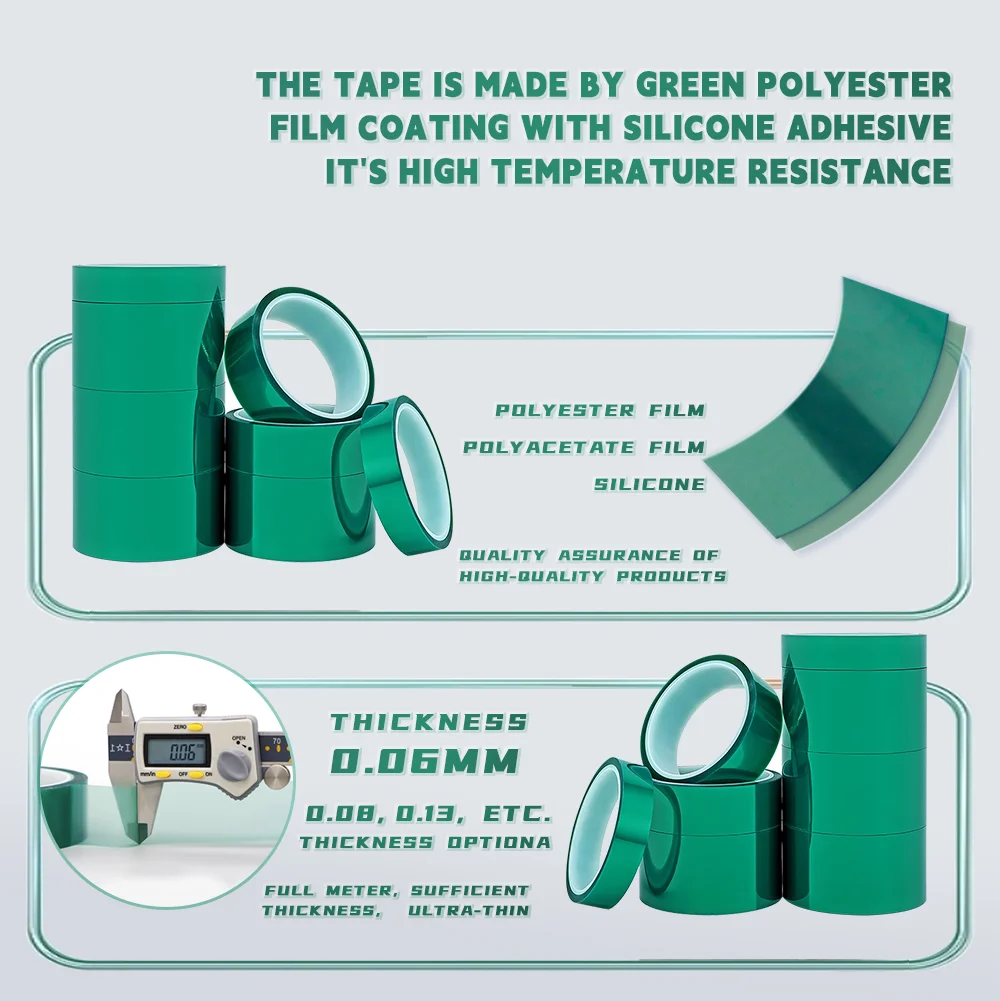Electrical Insulation Acrylic Silicone ESD Polyimide Film High Temperature Adhesive Tape For PCB Heat Transfer Masking
