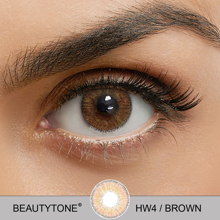 Контактные линзы для глаз BeautyTone Hollywood коричневый 3 тона диаметр 14 2 1 год цветные