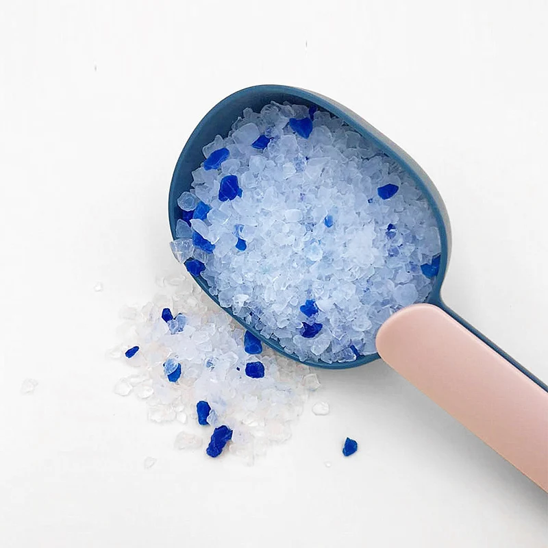 High quality dust crystal silica gel cat litter factory supply silicone cat litter PH Health Care Silica Gel Cat Litter