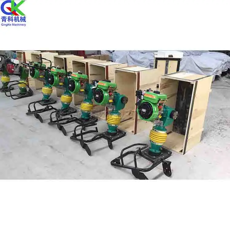 Concrete clay tamping and levelling machine Hand-held petrol impact tamper Small asphalt gravel fire tamper