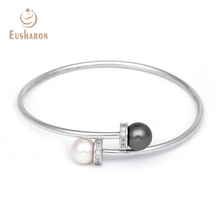 Charm Fashion Jewelry 925 Sterling Silver Bracelet Heart Pearl Bracelet For Women and Girls