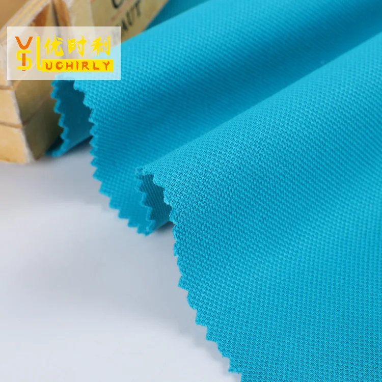 CVC spandex double sided pique knitted fabric