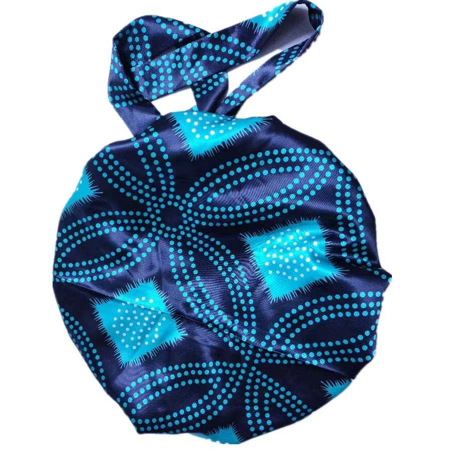 2023 new style silk satin hair bonnet double lining customized logo moq 10 pc