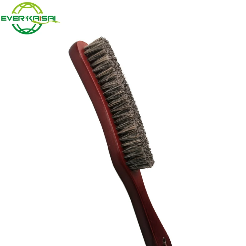 Wooden black horsehair hat brush, U-shaped horse hair brush to Clean high grade clothes and hats