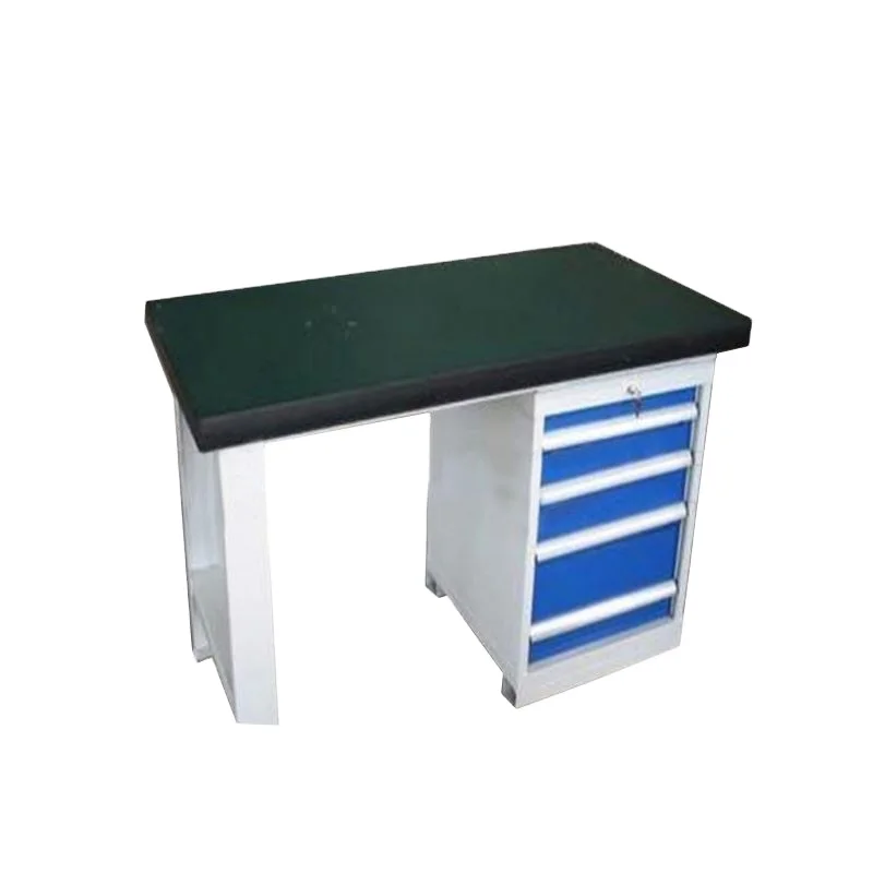 YINHOO Custom Industrial 2 Drawers Wooden Desktop Steel Work Bench Tool Workbench