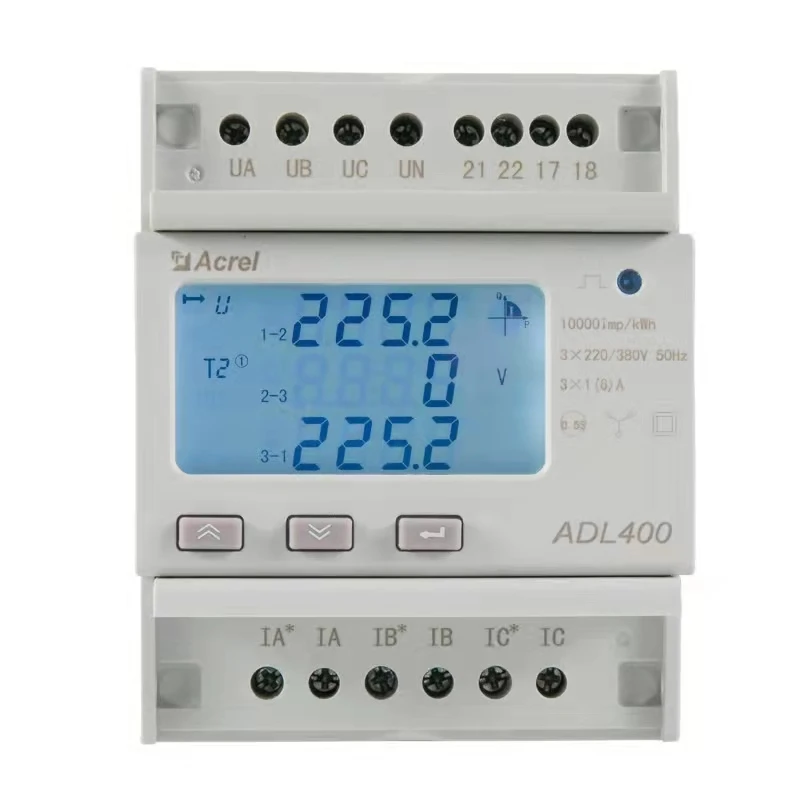 din rail counter ADL400 with rs485 real time monitor current voltage power