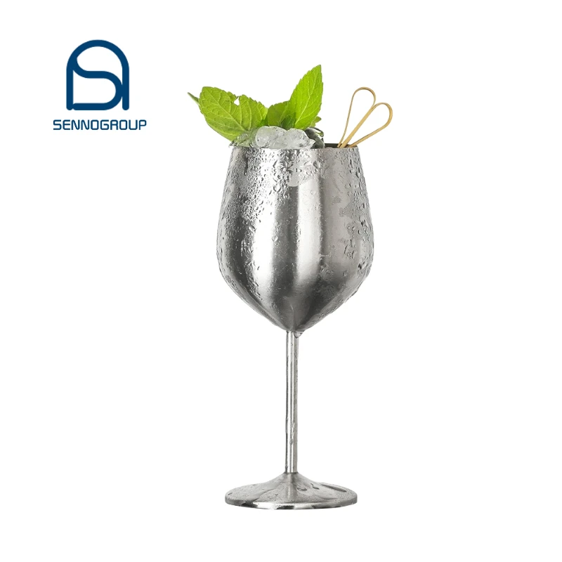 Unbreakable Stainless Steel Champagne Flutes Glass Metal Cocktail Red Wine Cups Reusable Martini Toasting Glasses for Bar