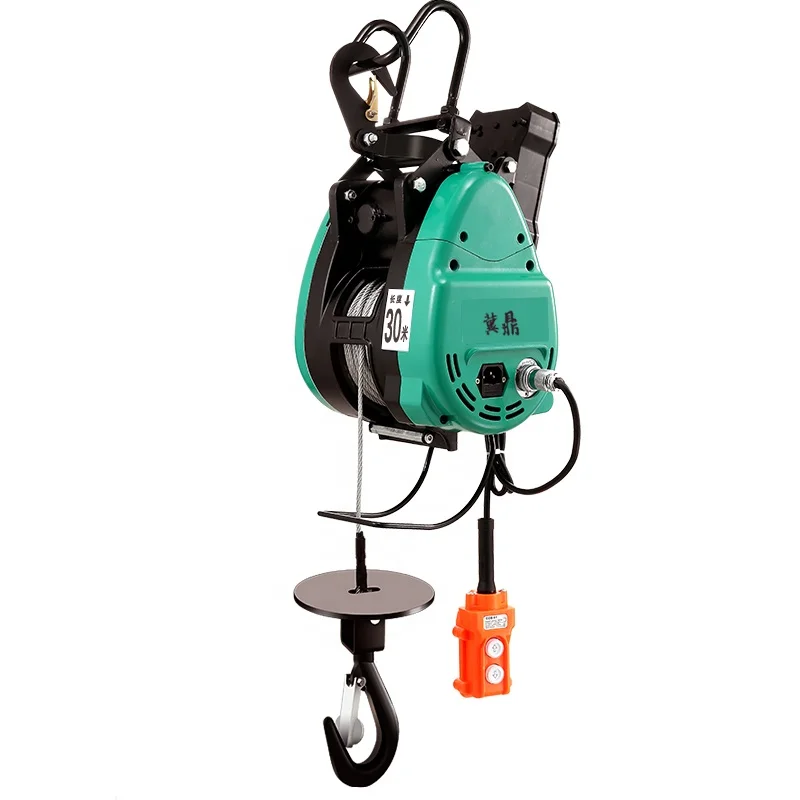 Mini Lift 220v 100kg 300kg 500 Kg Electric Hoist Small Wire Rope Crane Hoist With Remote Control