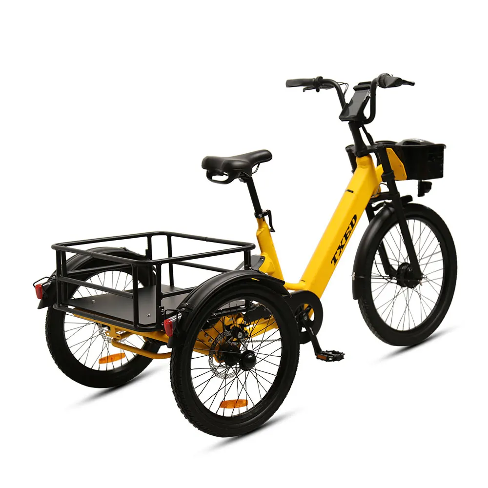 TXED 36V tricycle electric bike single speed electric 3 wheel BMX style alloy Handlebar ebike