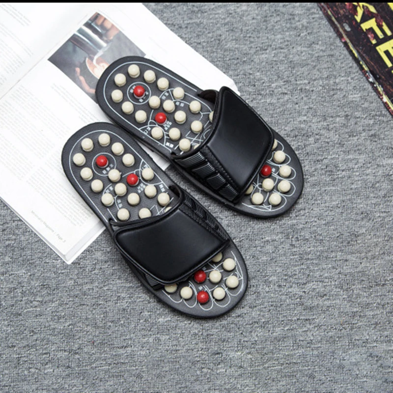 Rotating Magnetic Massage Shoes Health Fitness Acupoint Physiotherapy Slippers Acupressure Foot Massage Slippers Hot Sale Spring