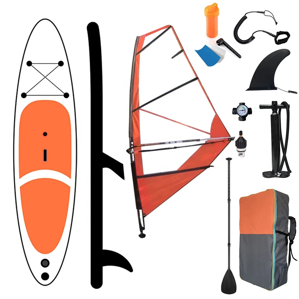 BSCI / EN OEM customizable inflatable sup paddle board inflatable windsurf wind surf sail surfing sail paddle board isup