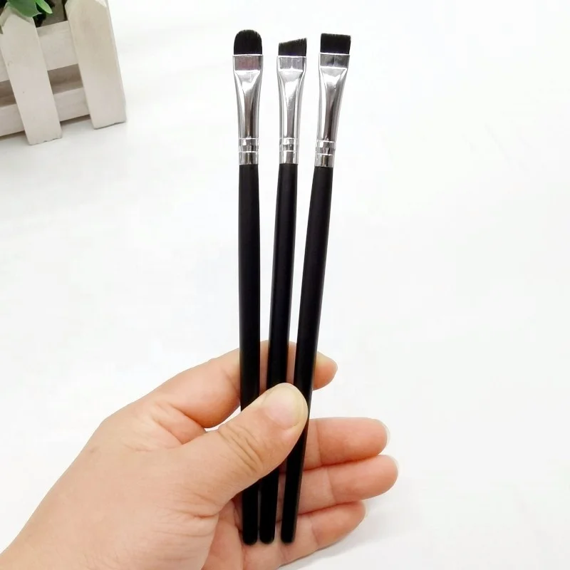 Very Sharp and Thin Hair for Sharp Lines Tinting Concealing Super Thin Flat Angle Round Eyebrow Eyeliner Concealer Brush
