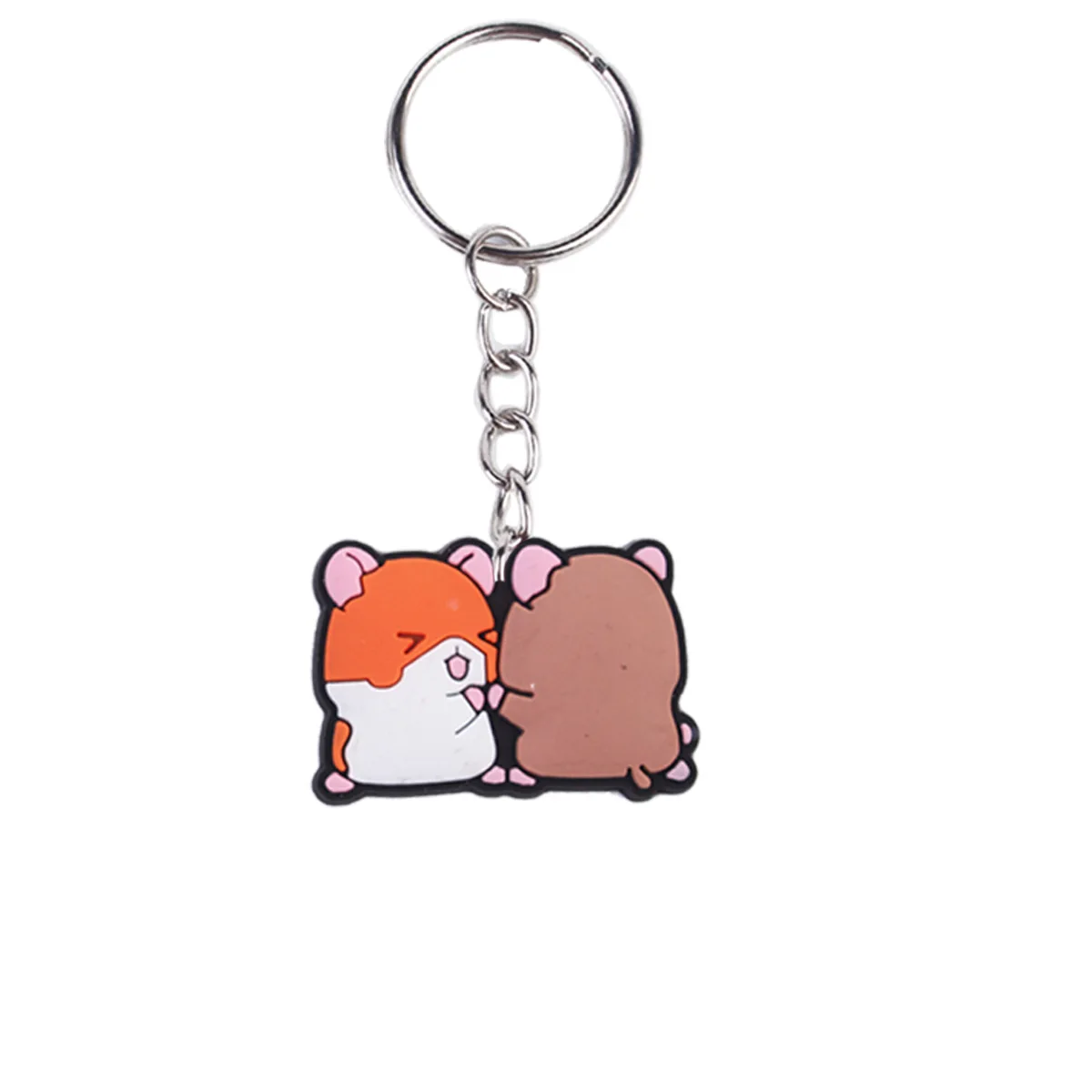 Xun Xin Custom Creative 2D Cartoon Shark Pattern Keychains PVC Soft Rubber Small Gift Key Chain Kids School Bag Pendant