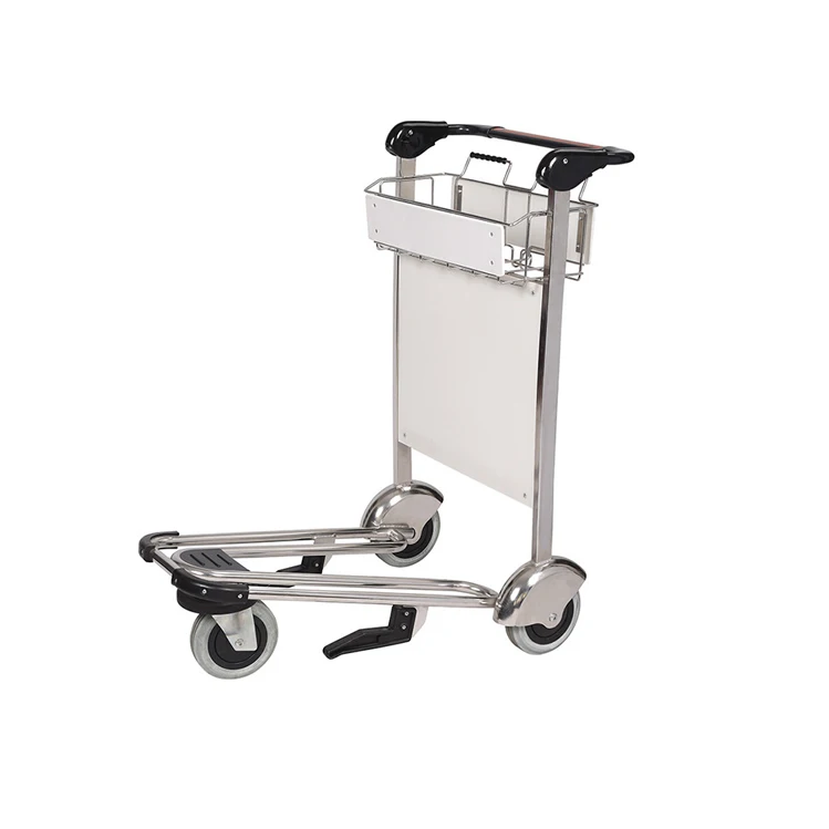 High quality Stainless steel airport trolley shopping cart duty free trolley Small Suitcase Cart