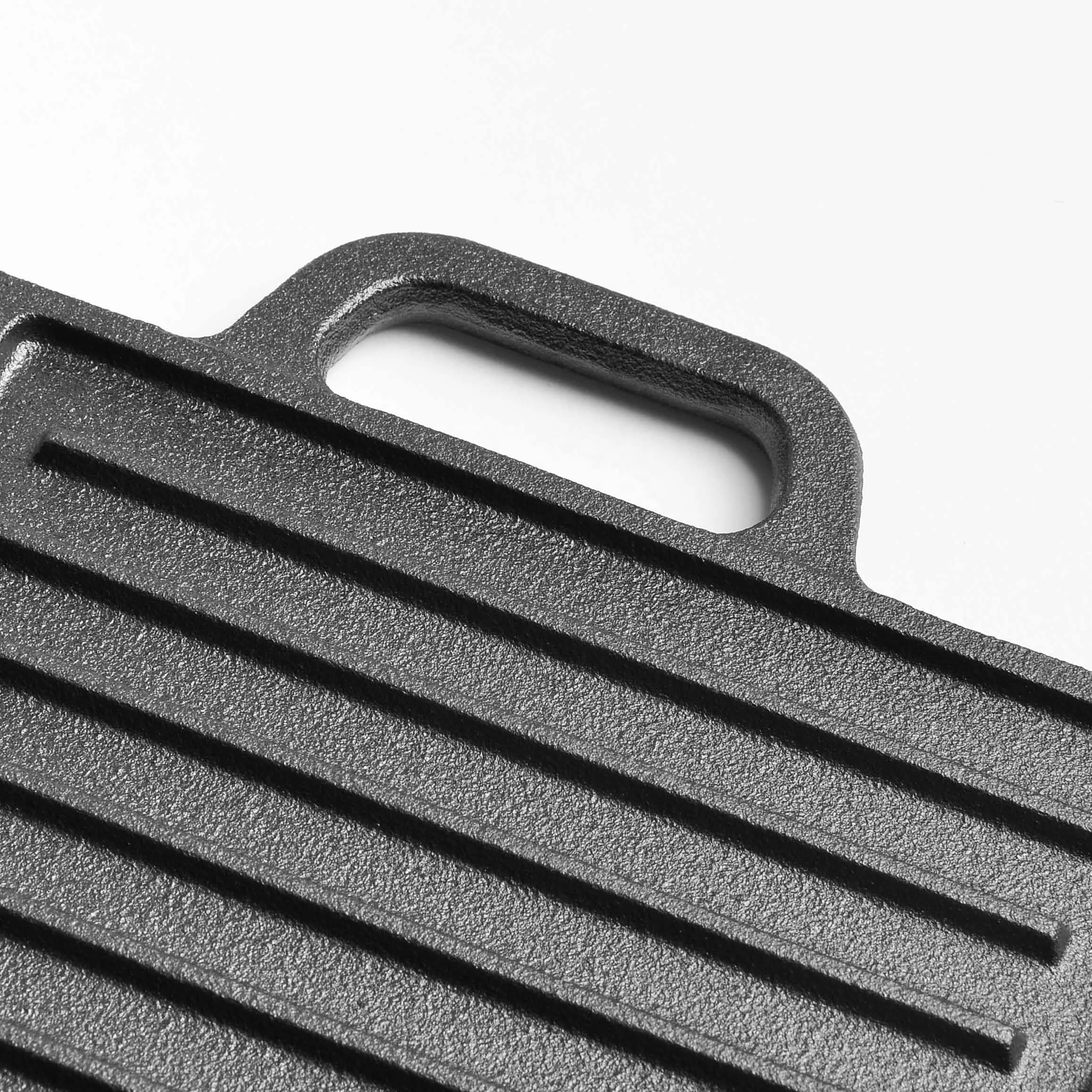 Universal double face rectangular cast iron griddle plate pan