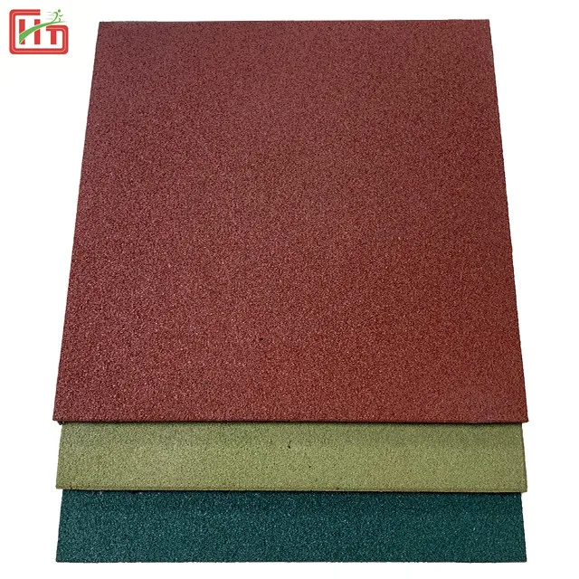 20MM Outdoor Playground Rubber Flooring Mat Tiles For Child Recycle Rubber Playground Flooring