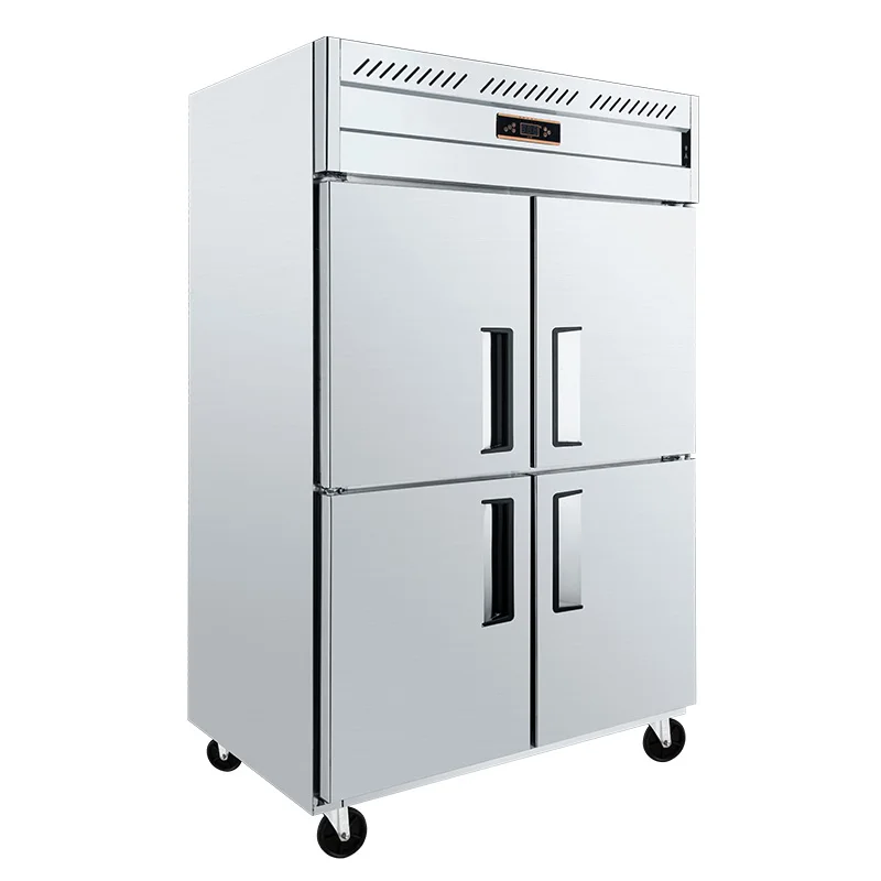 Restauran it can move double door refrigerator 1000L 3C Certification Stable kitchen refrigerated