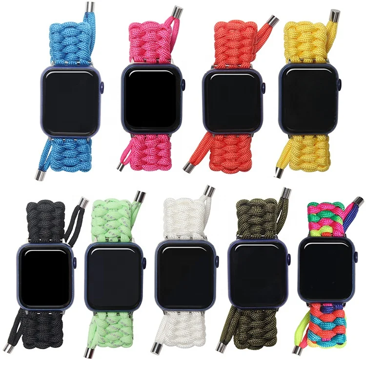 Новый плетеный нейлоновый ремешок для Apple Watch Band открытый зонтик шнур iWatch Series Ремешок