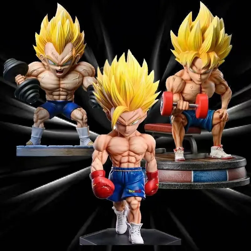 New Design Juguetes De Dragon Balls Z Action Figures Toys Fitness Goku Vegeta Gohan Figure Anime Collection Model Doll