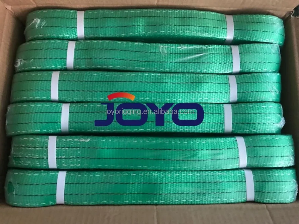 TUV GS high quality 6 ton 8Ton 10Ton 20Ton  plat double layer lifting Polyester belt webbing sling