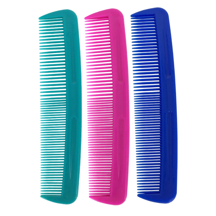 Unbreakable Small Plastic Colorful Cutting Fine Dressing Styling Travel Comb