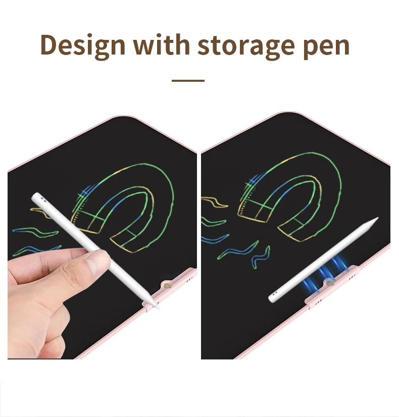20 inch magic blackboard touch screen clear electric writing board lcd writing tablet with stylus type-c charging port