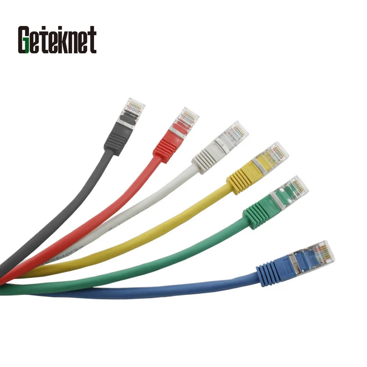 GETEKnet color customized through-wall patch cord rj45 ultra-thin patch cable cat7 ethernet rj45 cable connector