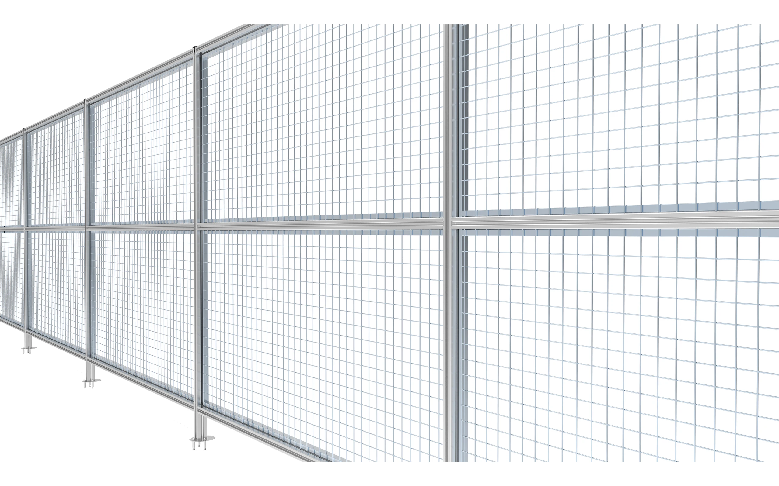 Vichguard Machines and Robot Workshop Protective 1800*600 Wire Mesh Aluminum Fence with Wood Frame Strut Aluminum Profile Fence