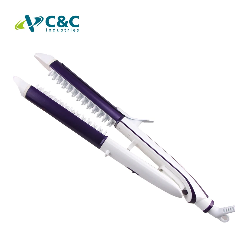 C&C 2 in 1 Ceramic Coating Plant PTC Heating Element Flat Iron Hair Straightener Curler