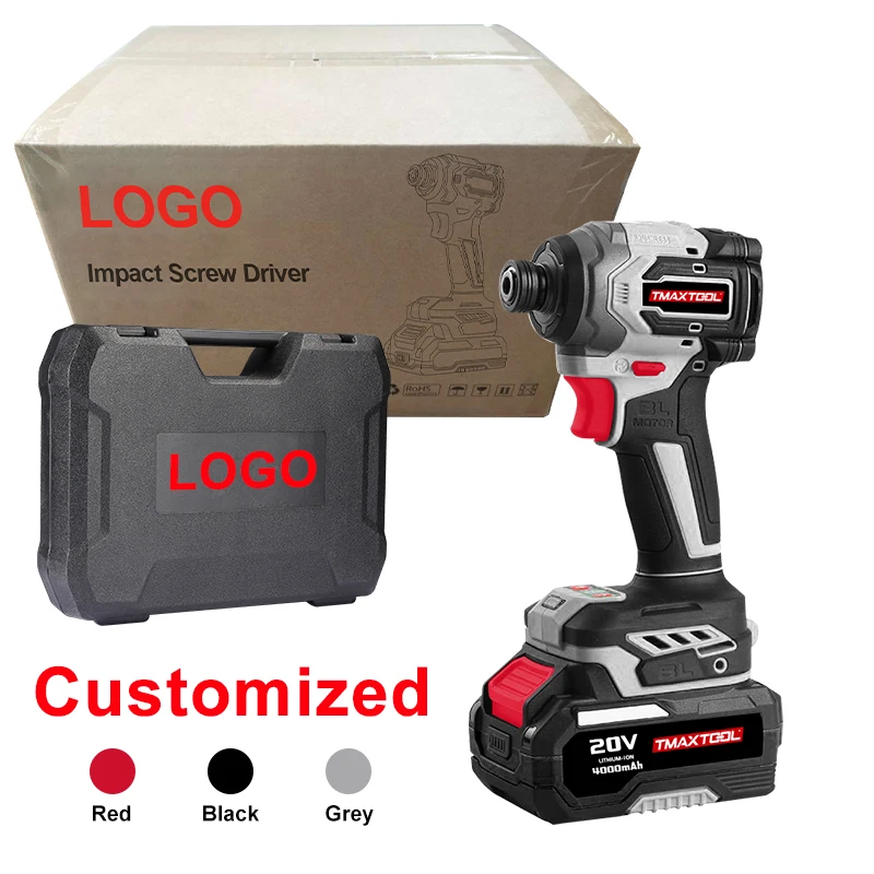 Home Grade 21V Cordless Brushless 230 Torque Impact Drive Drill Electric Rechargeable Handheld Screwdriver