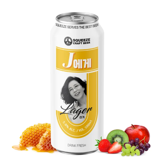 [Squeeze Beer] Dear J Lager Lager Korean Beer Craft Beer Munich Helles Honey flavor Fruity Light made in Korea