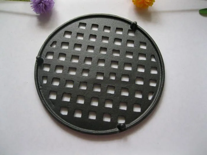 Dia 20cm Flex Reversible Cast Iron Non- Sticked Bbq Cooking Grid Barbecue Rack