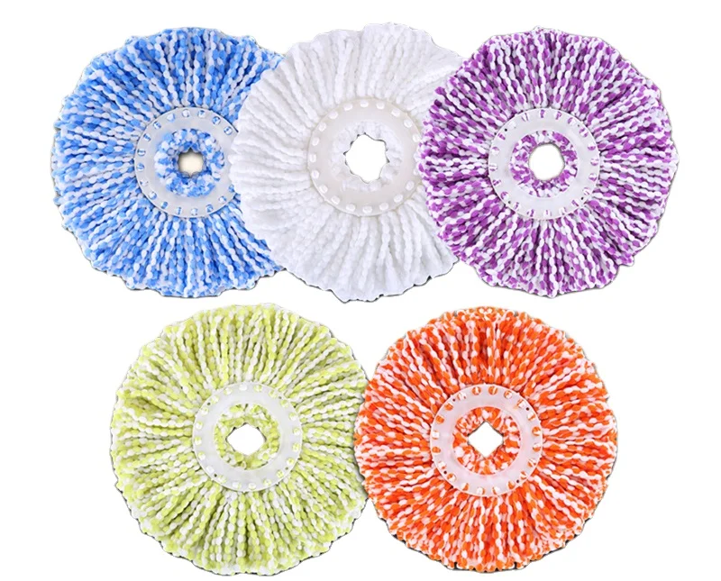 Amazon hot sale microfiber mop refill washable easy life magic clean dust mop replacement head spare parts for spin mop