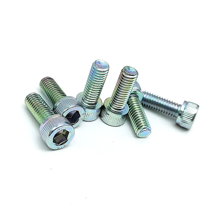 factory price alloy steel high grade hex socket cap screw 12.9 trivalent color zinc DIN912