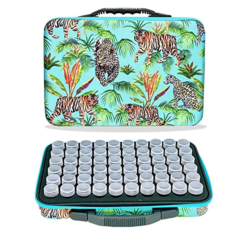 Animal Diamond Painting Storage Containers 54/60/70/80/120  Slots Diamond Painting Storage Box for Jewelry Beads Rings Charms