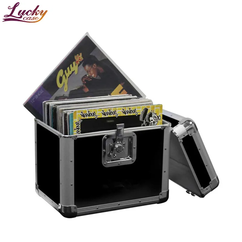 Aluminum Vinyl Record Case Holds up to 70 Vinyl Records Case Stylish Appearance Aluminum Case Black