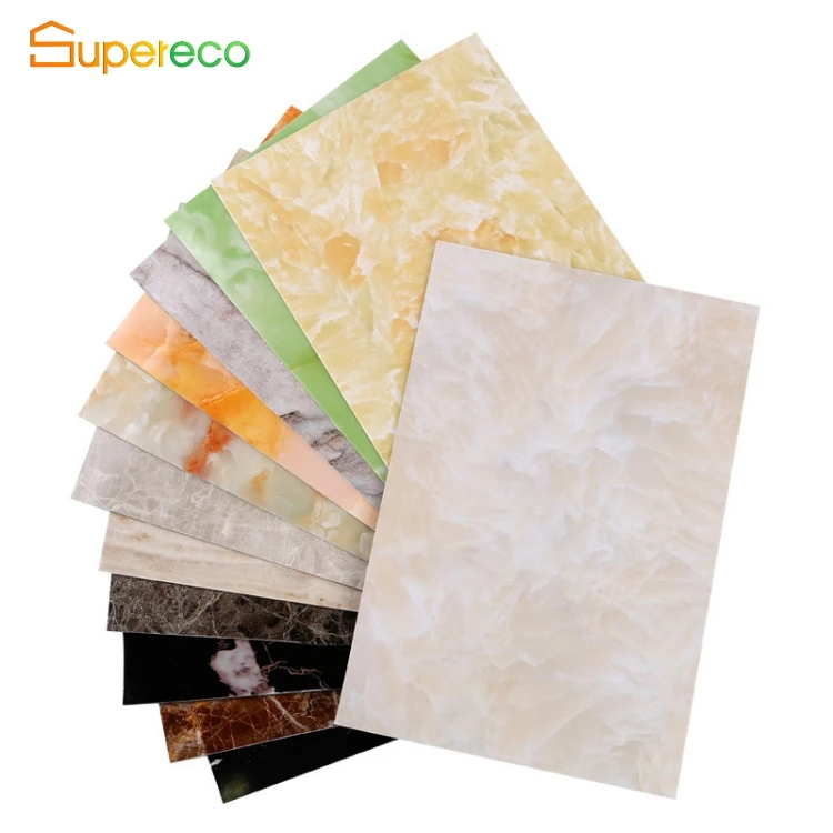 New 3mm Uv Marble Acrylic Plastic Ceiling Translucent Decorative 3D Pvc Sheet Wall Covering Panel Board