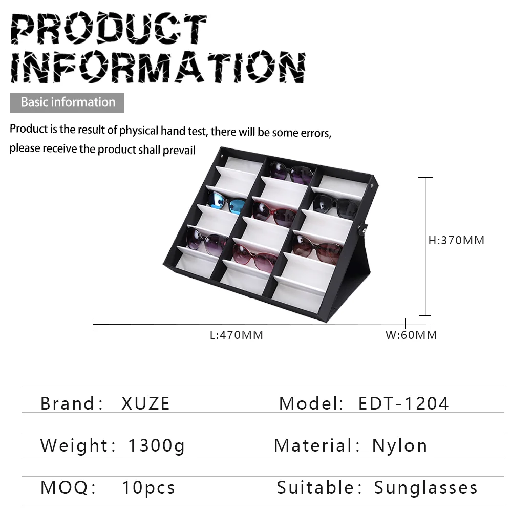 High Quality 18 Slot Luxury linen Tray glasses Storage Box Eyewear Display tray Sunglasses Optical display Eyeglass tray